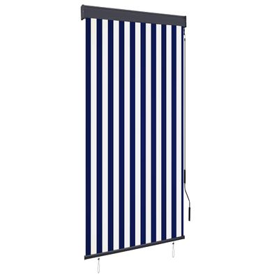 vidaXL Vonkajšia zatemňovacia roleta 100x250 cm modrá a biela