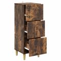 vidaXL Zásuvkový kabinet Dymový dub 33 x 34,5 x 90 cm Kompozitné drevo