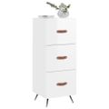 vidaXL Komoda lesklá biela 34,5x34x90 cm spracované drevo