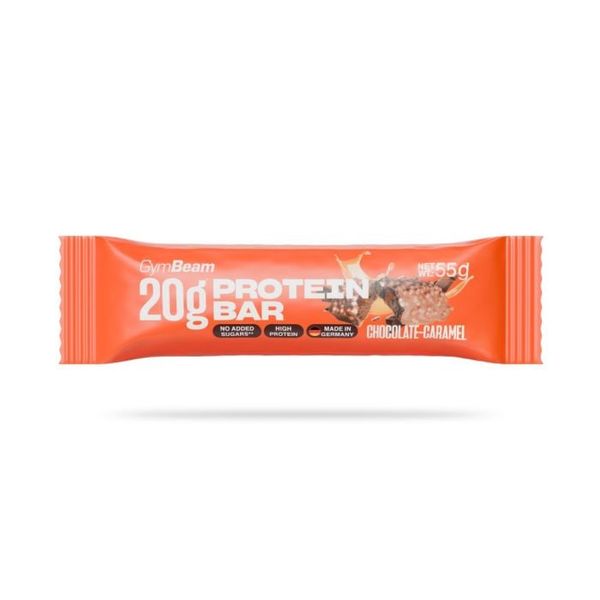 20g Protein bar - GymBeam, čokoláda karamel, 55 g