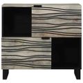 vidaXL Servírovacia skriňa Biela 80 x 33 x 75 cm mangový masív