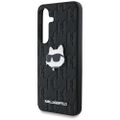 Puzdro Karl Lagerfeld HC PU Monogram Choupette Head pre Samsung Galaxy S25 čierne