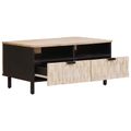 vidaXL Konferenčný stolík Biela 80 x 54 x 40 cm Masívne mango drevo