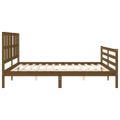 vidaXL Posteľný rám s čelom medovo-hnedý 200x200 cm masívne drevo