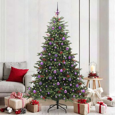 vidaXL Umelý vianočný stromček Zelená 210 cm PVC, kov a plast