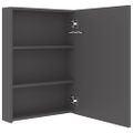 vidaXL LED kúpeľňová zrkadlová skrinka sivá 50x13x70 cm