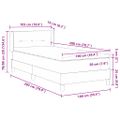 vidaXL Posteľ s pružinovým rámom s vankúšom Modrá 200 x 100 cm látka