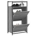 vidaXL Botník sivý dub sonoma 60x34x112 cm kompozitné drevo