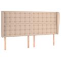 vidaXL Čelo postele so záhybmi kapučínové 163x23x118/128 cm umelá koža