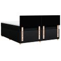 vidaXL Posteľný rám boxspring s matracom čierny 180x200 cm látka