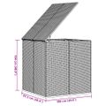 vidaXL Záhradný úložný box z polyratanu 100x97,5x104 cm čierny