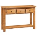 vidaXL Konzolový stolík 110x35x75 cm dubový masív