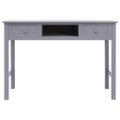vidaXL Stôl sivý 108x45x76 cm masívne drevo paulovnia