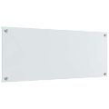 vidaXL Kuchynský obklad 2 ks Biela 100 x 40 cm tvrdené sklo