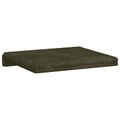 vidaXL Vankúš na lavičku 2 ks Pl plush kord Zelená Hĺbka 35 cm