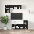 vidaXL Nástenný TV kabinet 30,5 x 30 x 60 cm Čierny dub