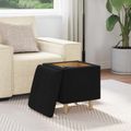 vidaXL Ottoman s Úložným Priestorom Čierny 40 x 40 x 45 cm látka