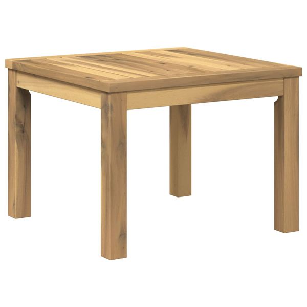 vidaXL Konferenčný stolík Biela 50 x 48,5 x 36 cm Pevné akáciové drevo