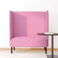 vidaXL Pohovka s vysokým operadlom 101cm Ružová látka