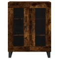 vidaXL Vysoká skrinka dymový dub 69,5x34x180 cm spracované drevo