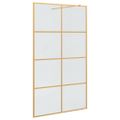 vidaXL Stena walk-in sprchy Zlatá 115 x 195 cm tvrdené sklo