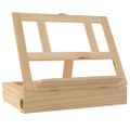 vidaXL Stolový stojan so zásuvkou 33,5x25,5x7 cm masívna borovica