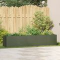 VidaXL kvetináč Olive Green 200x40x40 cm Oceľ valcovaná za studena