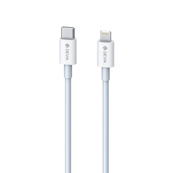 Kábel Devia Smart EC146 PD USB-C - Lightning 20W 3A biely