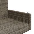 vidaXL Hojdacia lavica sivá 119x56x48 cm polyratan