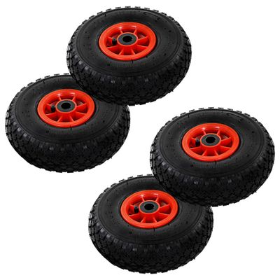 vidaXL Kolesá na nakladací vozík 4 ks, guma 3.00-4 (245x82)