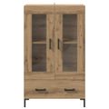 vidaXL Highboard Remeselný dub 69,5 x 31 x 115 cm Kompozitné drevo