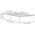 vidaXL Posteľový rám s úložným priestorom Prírodná 100 x 200 cm