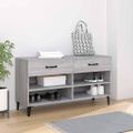 vidaXL Botník sivý dub sonoma 102x35x55 cm spracované drevo