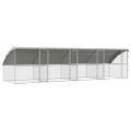 vidaXL Klietka pre sliepky 4 ks Strieborná 800 x 200 x 200 cm