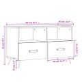 vidaXL TV skrinka hnedý dub 80x36x50 cm spracované drevo