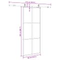 vidaXL Posuvné dvere s kovaním čierne 90x205 cm ESG sklo