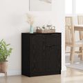 vidaXL Servírovacia skriňa Čierny dub 60 x 30 x 70 cm Kompozitné drevo