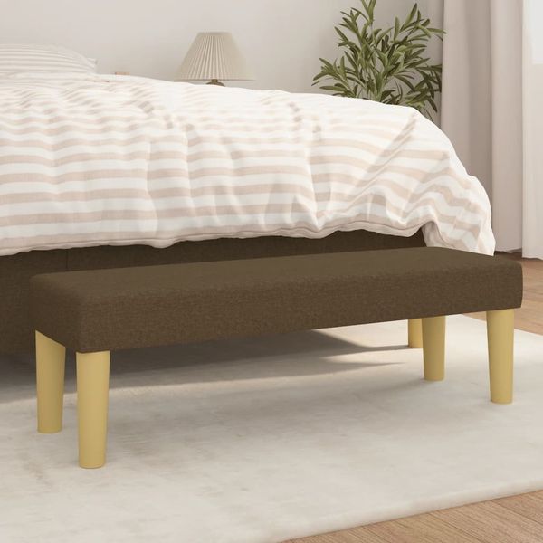 vidaXL Lavička tmavohnedá 100x30x30 cm látka