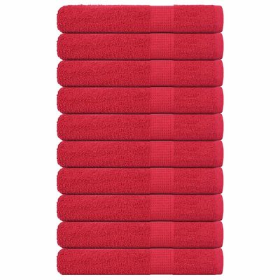 vidaXL Saunové osušky FROGN 10 ks červené 80x200 cm 360 g/m²