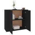 vidaXL Komoda čierna 80x33x70 cm spracované drevo