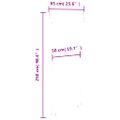 vidaXL Bočná markíza na balkón 60x250 cm, hnedá