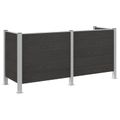 vidaXL Plot pre odpadkový kôš Sivá 237 x 85 x 115 cm Hliník a WPC