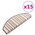 vidaXL Samolepiace nášľapy na schody 15 ks 65x24x4cm viacfarebné hnedé