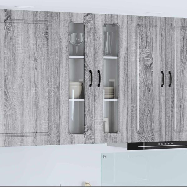 vidaXL Dvierka na umývačku Kalmar Sivý Sonoma 60 x 31 x 100 cm