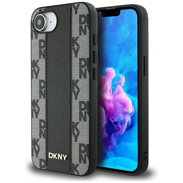 Guess HC MagSafe PU Checkered Pattern case for iPhone 16e Black