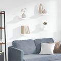 vidaXL Plávajúce nástenné police 4 ks, biele 23x23,5x3,8 cm, MDF