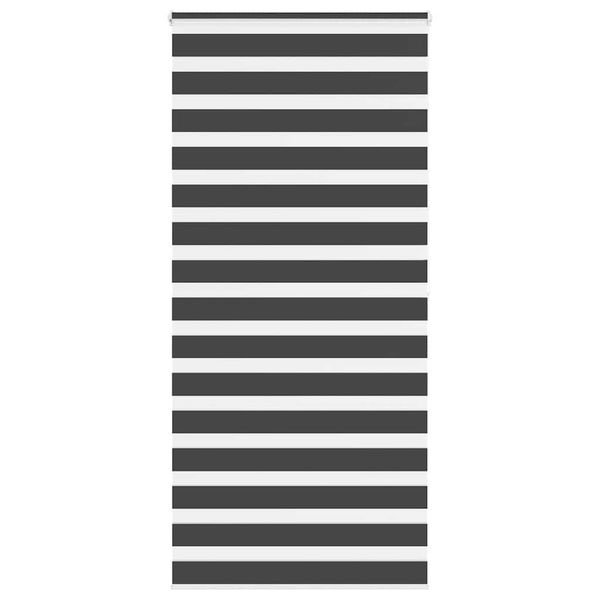 vidaXL Zebra roleta čierna 115x200 cm šírka látky 110,9cm polyester