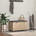 vidaXL Predsieňová lavica s vankúšom Sonoma dub 80 x 38 x 46 cm