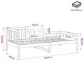 vidaXL Denná posteľ s matracom 90x200 cm masívna borovica