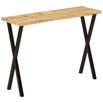 vidaXL Konzolový stolík so živou hranou 105x33x76cm mangovníkový masív